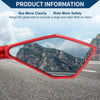 Pair Motorcycle Rear View Mirrors Prismatic Shape Red Aluminum Alloy