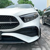 Benz A Class W177 Gloss Black Front Side Spoiler Trim (2023-2024)