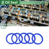 Vehicle Oil Seal 53x63x7mm TPU Rotary Shaft Seal Blue 5 pcs