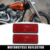 Motorcycle 2 x 87.5mm Red Rectangular Reflective Warning Reflector