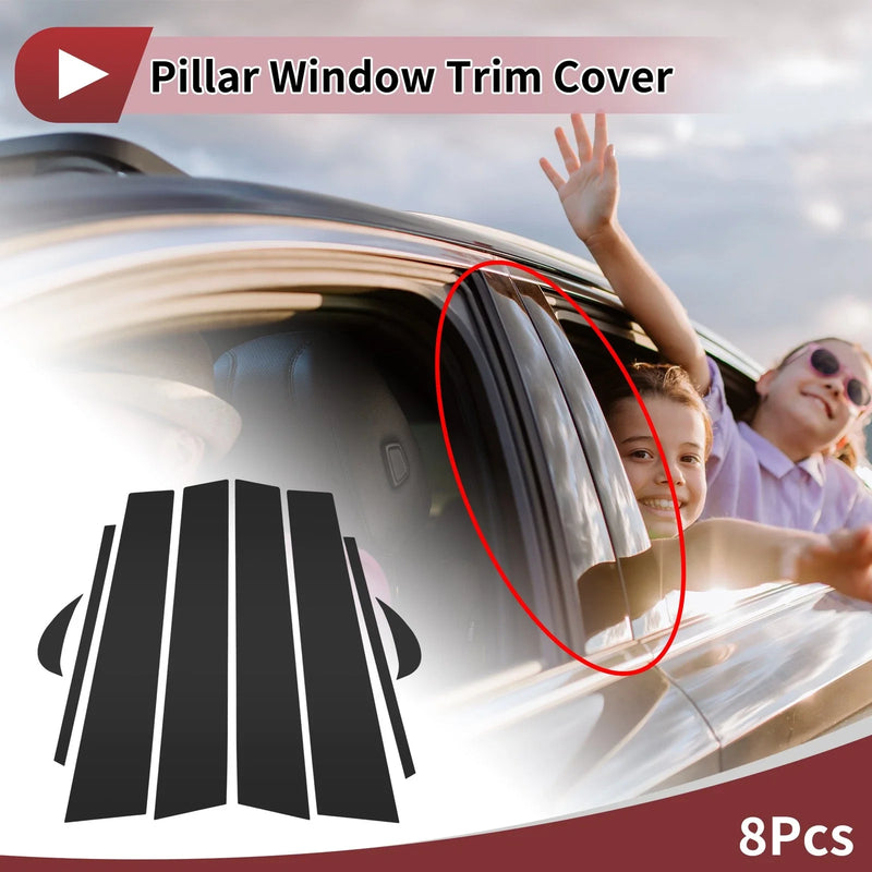 Toyota Camry 8 Pcs Car Door Pillar Window Trim (2018–2023)