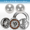 Auto 34.9mm Bearing Ball 2 x Bearing Steel G16 Precision Ball Silver Tone