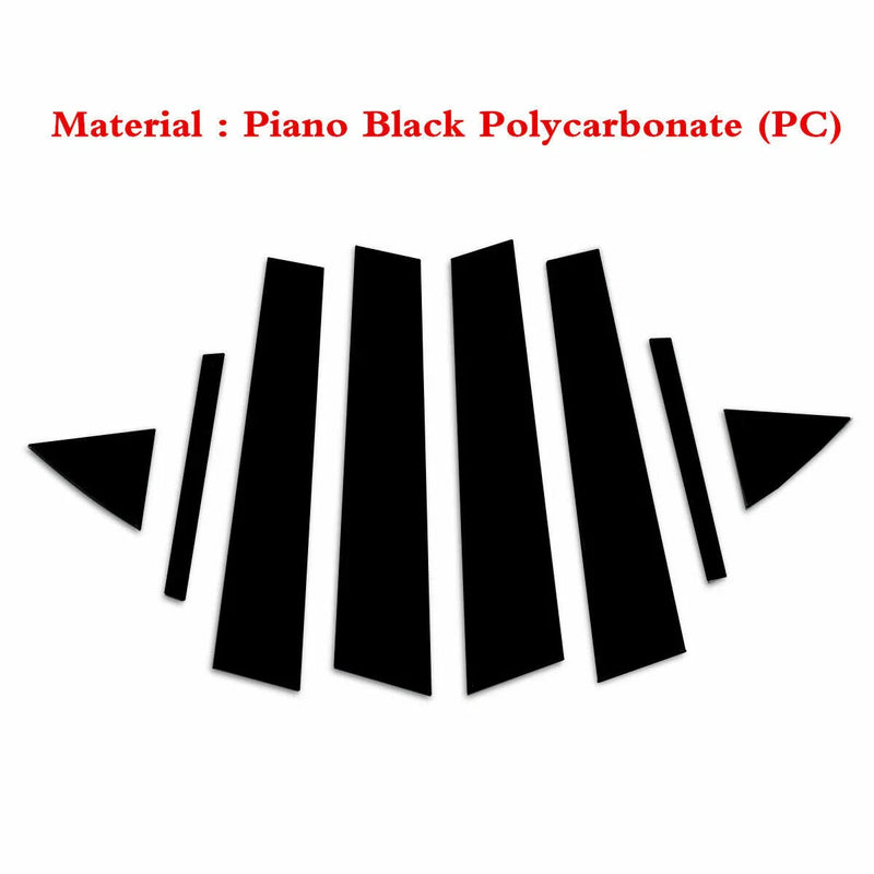 Hyundai Elantra Sedan 8pc Black Door Trim Cover (2017–2020)