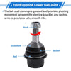 Dodge Durango 2 x Front & Rear Lower Ball Joints (2011-2023)
