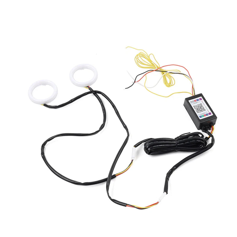 BMW RGB Phone Control Angel Eye Halo Rings Headlight DRL Retrofit 95MM (2000-2006)