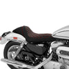 Harley Sportster 883 1200 Black Red Driver Passenger Seat (2004-2022)