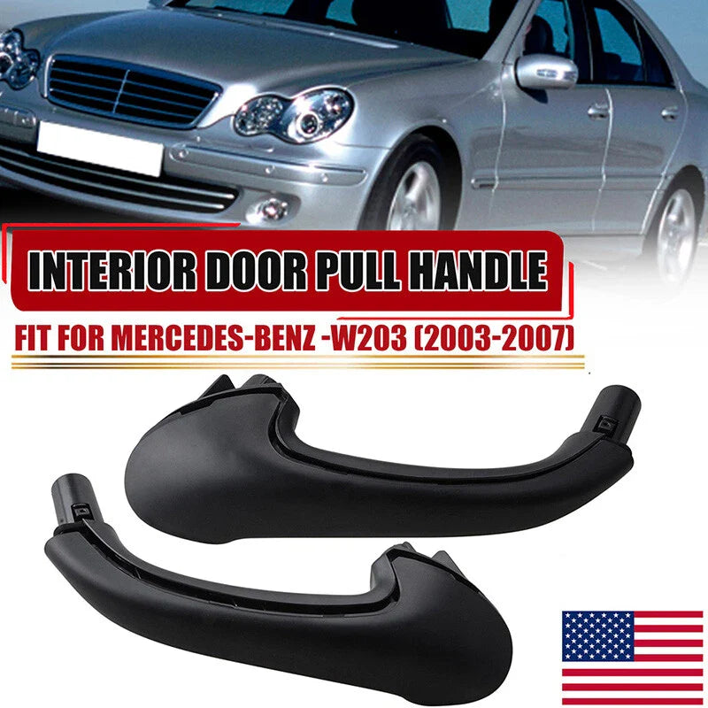 Mercedes-Benz W203 C-Class Black Interior Door Pull Handles (2001-2007)