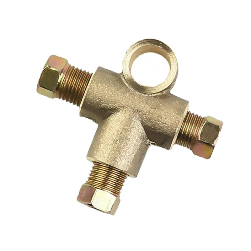 Metric M10 Pipe Fitting 3 Way Brake T Piece Tee with 3 Male Nuts