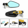 Universal Motorcycle 1 Pair 7/8" Gold Handlebar End Mirrors