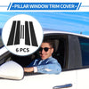 Kia Forte K3 (2014-2018) Black 6 Pcs Door Pillar Window Trim