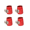 Universal 4 x Red AN6 Fuel Hose Line End Cover Clamp Adapter Fitting