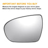 Kia Optima Heated Left Side Mirror Glass w/ Backing Plate (2011-2015)