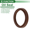 Oil Seal 38x46x5.5mm Seal Ring FKM Rubber Brown 5 Pcs