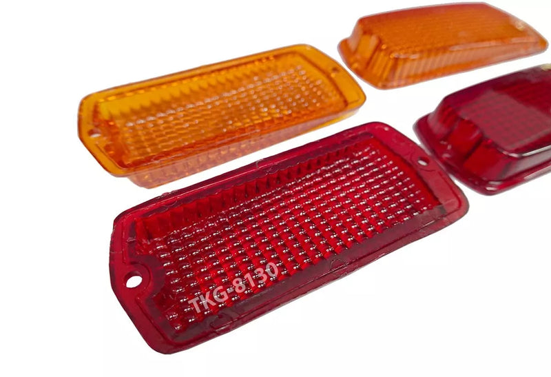 Nissan Datsun Fairlady 510 120Y 240Z Orange Red Side Marker Lights (1968-1978)