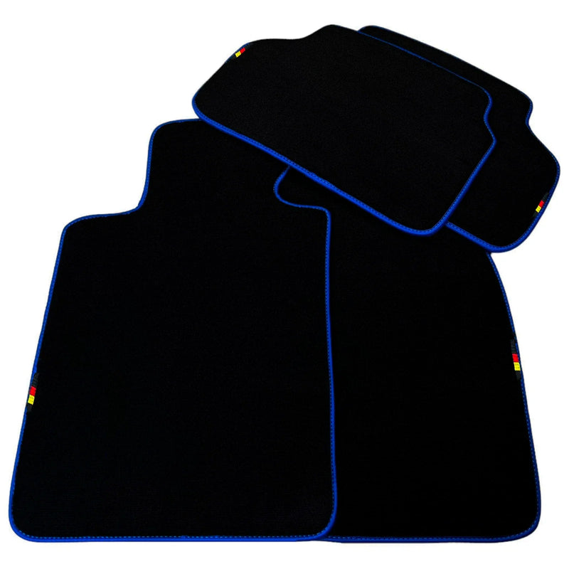 BMW 3 Series G20 Sedan 2 x (2019-2024) Blue Trim AutoWin Black Floor Mats