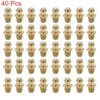 Motorcycle Car 40pcs M6 x 1 Brass Straight Grease Nipple Fitting