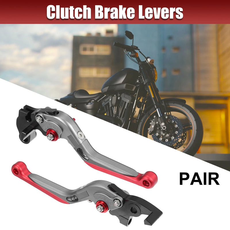 Suzuki Gixxer SF250 Pair Titanium Tone Red Brake Clutch Levers