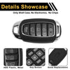 Hyundai Palisade (2020-2022) Black Silver Tone 4 Button Key Fob Shell Case
