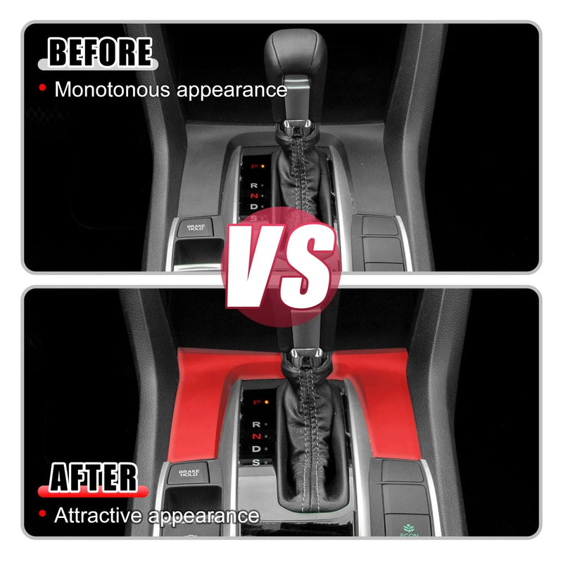 Honda Civic Red Gear Panel Trim Shift Box Cover Decal (2016-2021)