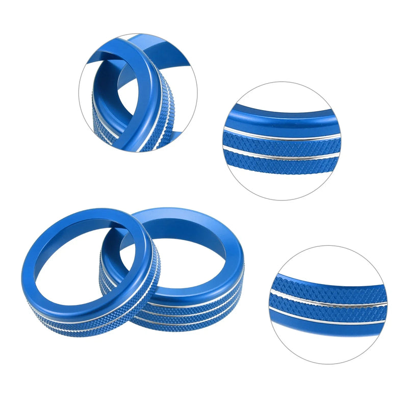 Ford F-150 7 x Aluminum Alloy AC Switch Knob Cover Rings (2021-2022)
