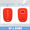 Honda Civic Accord CR-V HR-V Black Red Smart Key Fob Cover (2 x)