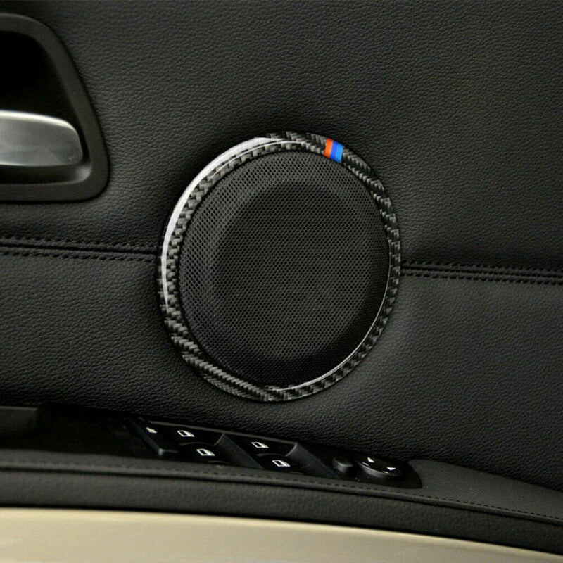 BMW 3 Series E90 Real Carbon Fiber Door Loudspeaker Trim (2007-2013)