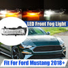 Ford Mustang w / DRL Turn Signal White / Amber Left Side LED Fog Light (2018-2022)