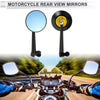 Motorcycle M8/M10 Rear View Mirrors Handlebar Gold Tone 1 Set