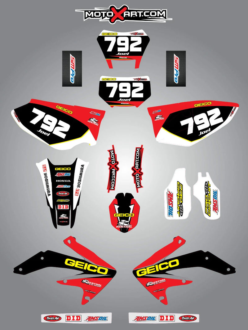Honda CRF 450X 2005-2015 - SONIC Style Stickers / Decals Custom Graphic Kit
