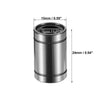 4 x LM8UU 8mm IDx15mm ODx24mm Length Car Linear Ball Bearings Silver Tone