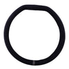 Universal Cars 38cm D Shape Black Faux Suede Steering Wheel Cover