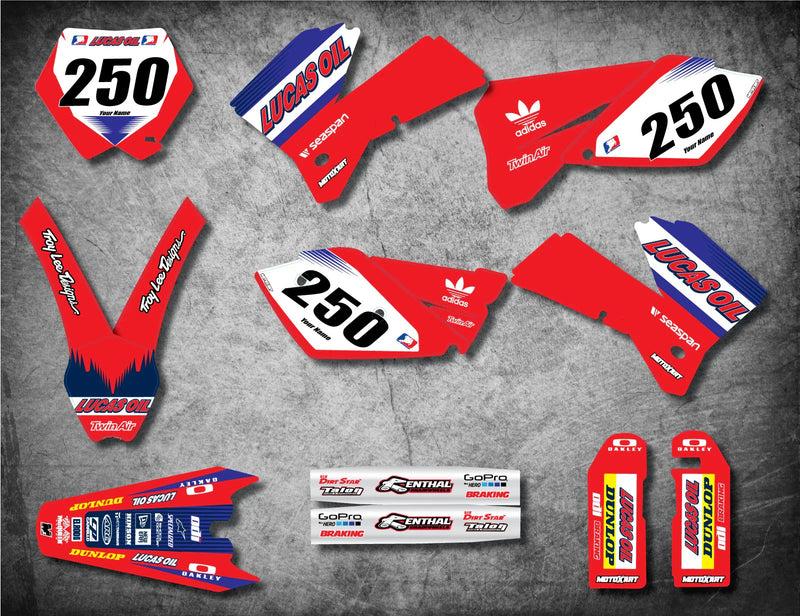 KTM SX 125 250 Custom Graphics Full Kit ACTIVE Stickers (2005-2006)