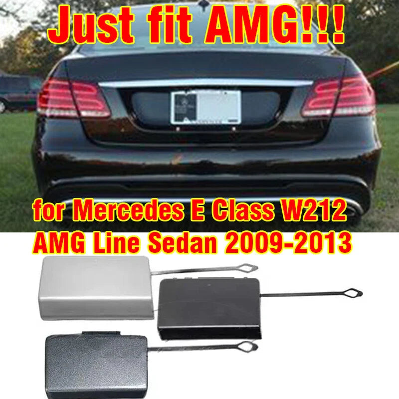 Mercedes E Class W212 AMG Line Sedan Tow Hook Cover Rear Bumper (2009–2013)