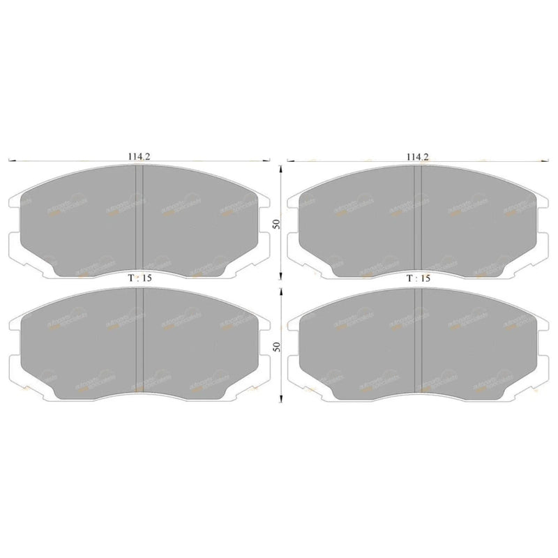Mitsubishi Lancer CC 1.6L 4G92 Front Disc Brake Pad Set (1992-1996)