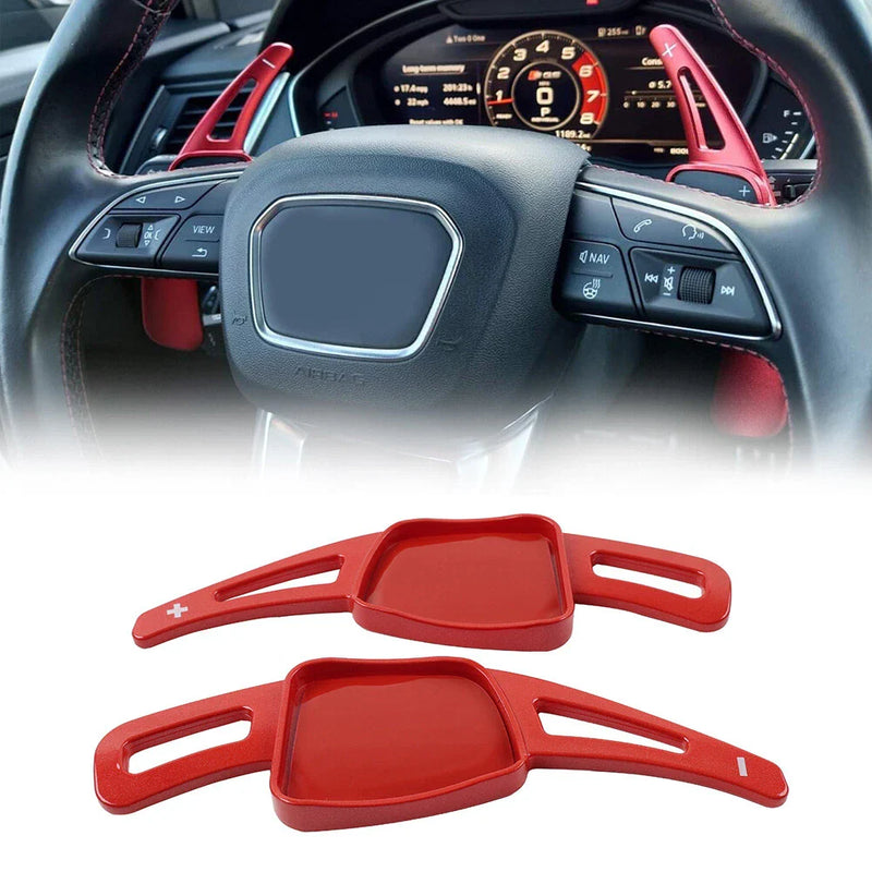 Audi A3 A4 A5 Q3 Q5 Q7 Q8 Red Steering Wheel Paddle Shifter Extensions