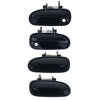 Honda Civic EK 4pc Front/Rear Outer Door Handle Black (1996–2000)