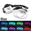 RGB COB Car Headlight Angel Eyes LED Halo Rings Lamp Kit 95MM