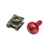 Motorcycle 40pcs M6 U-Type Rivets Fasteners Clips w Red Bolts Screws