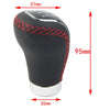 Car Black 5 Speed Leather Manual Gear Shift Lever Head