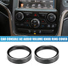Jeep Grand Cherokee Black Console Audio Volume Knob Ring Cover (14-20)
