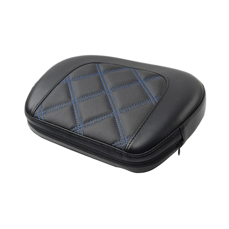 Harley Electra Glide Blue Stitching Passenger Bar Backrest Pad