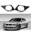 BMW E65 E66 750i 760Li Black Fog Light Lamp Covers (2006-2008)