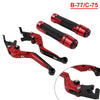 BMW R1200GS R1250GS Red Extendable Brake Clutch Lever Grip Set (2013-2023)
