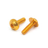 Motorcycle 16Pcs Gold Tone Metal 6mm Hexagon Bolts Screws