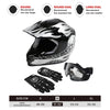 Motorcycle S M L XL Youth Full Face Motocross Helmet Black Skull