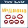 GMC Canyon (2015-2022) 7Pcs 4WD Headlight Switch Knob Cover Ring Red