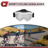 Motorcycle Riding Goggles Silver Tone Lens White Frame PC Cycling Sunglasses