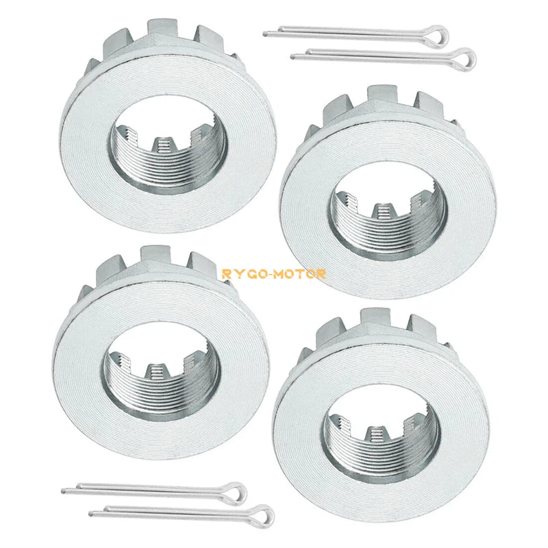 Set / 4 x Rear Axle Nuts w/ Pin / Honda TRX350 Rancher TE TM FE FM (2000–2006)