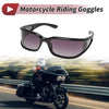 Motorcycle Riding Goggles 1 Pc Grey Lens Black Frame Tri-acetal Cellulose