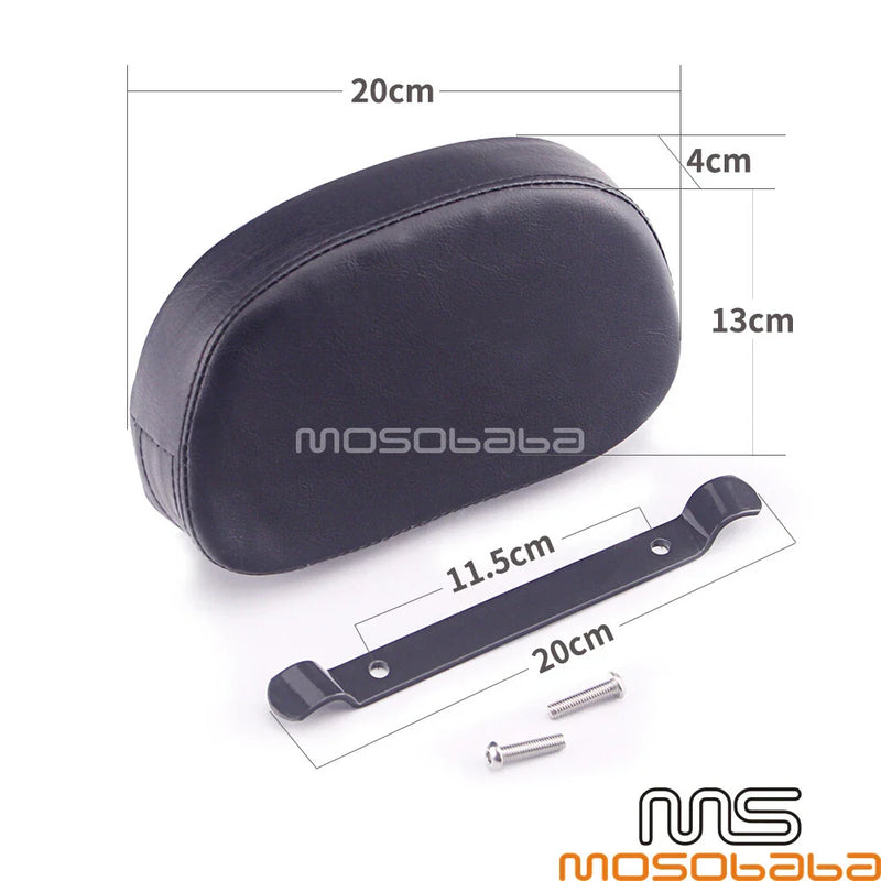 Harley Softail Short Sissy Bars Black Backrest Pad Cushion